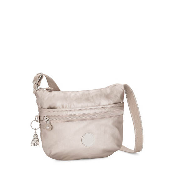 Kipling Arto Small Metallic Crossbodytassen Beige | België 2131NW